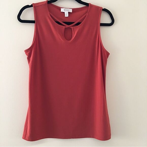 NINE WEST Rust Red Sleeveless Top | Size Small - Picture 1 of 5